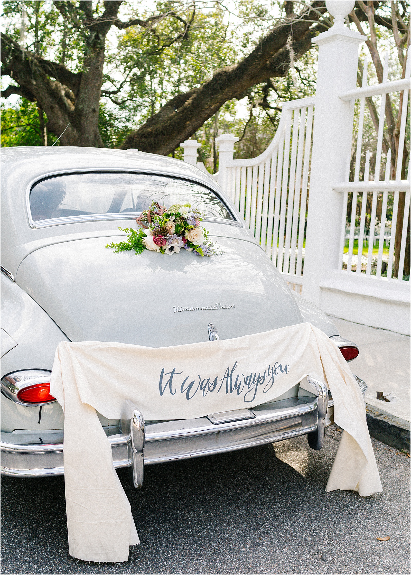 Cute wedding car