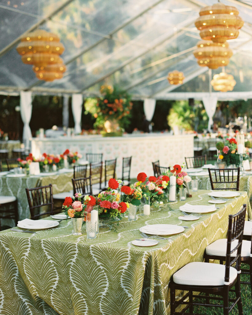 Reception detail space at Crane Cottage on Jekyll Island