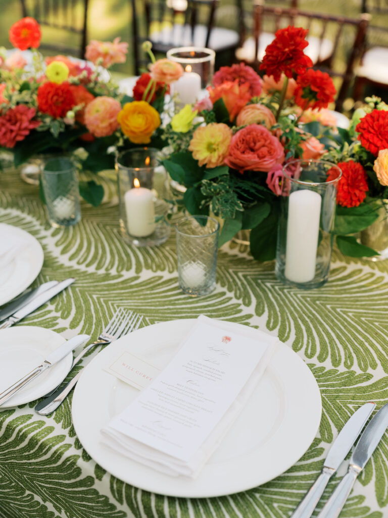 Reception detail space at Crane Cottage on Jekyll Island