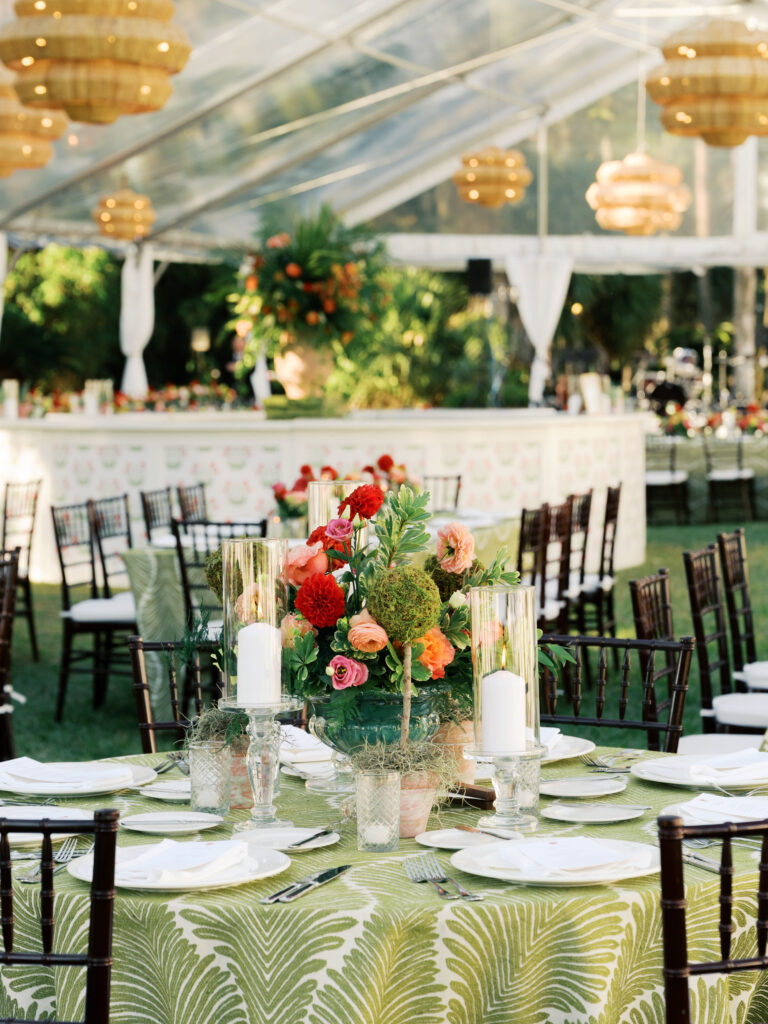 Reception detail space at Crane Cottage on Jekyll Island