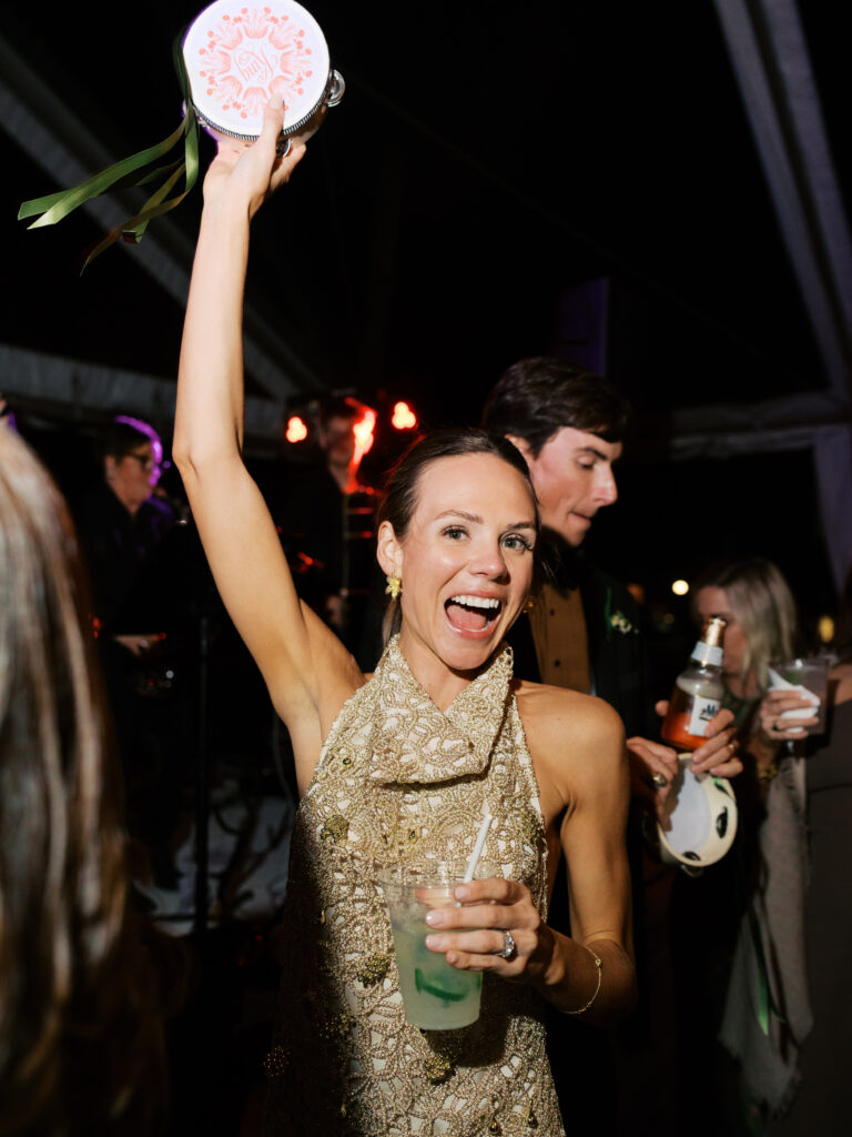 Wedding guest dancing