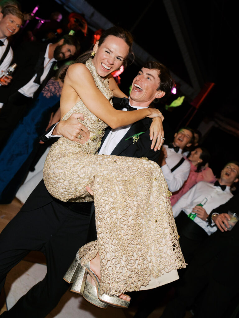 Bride and groom dance