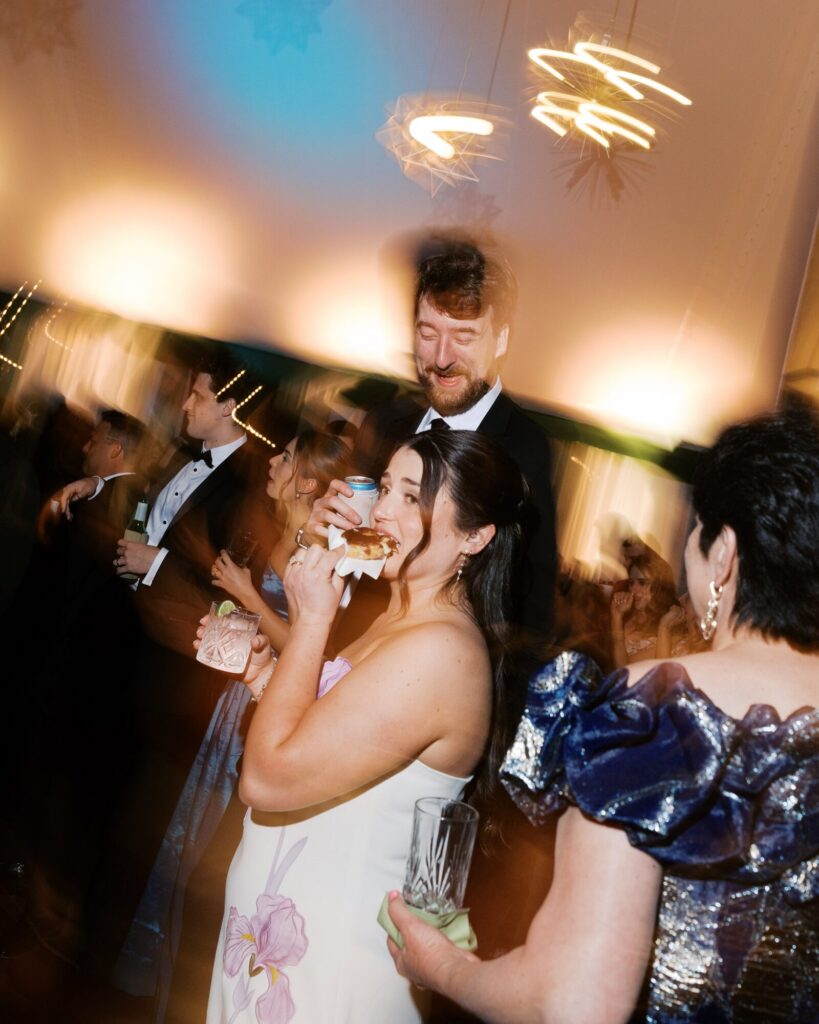 Dance floor moment at a Gibbes Museum wedding reception